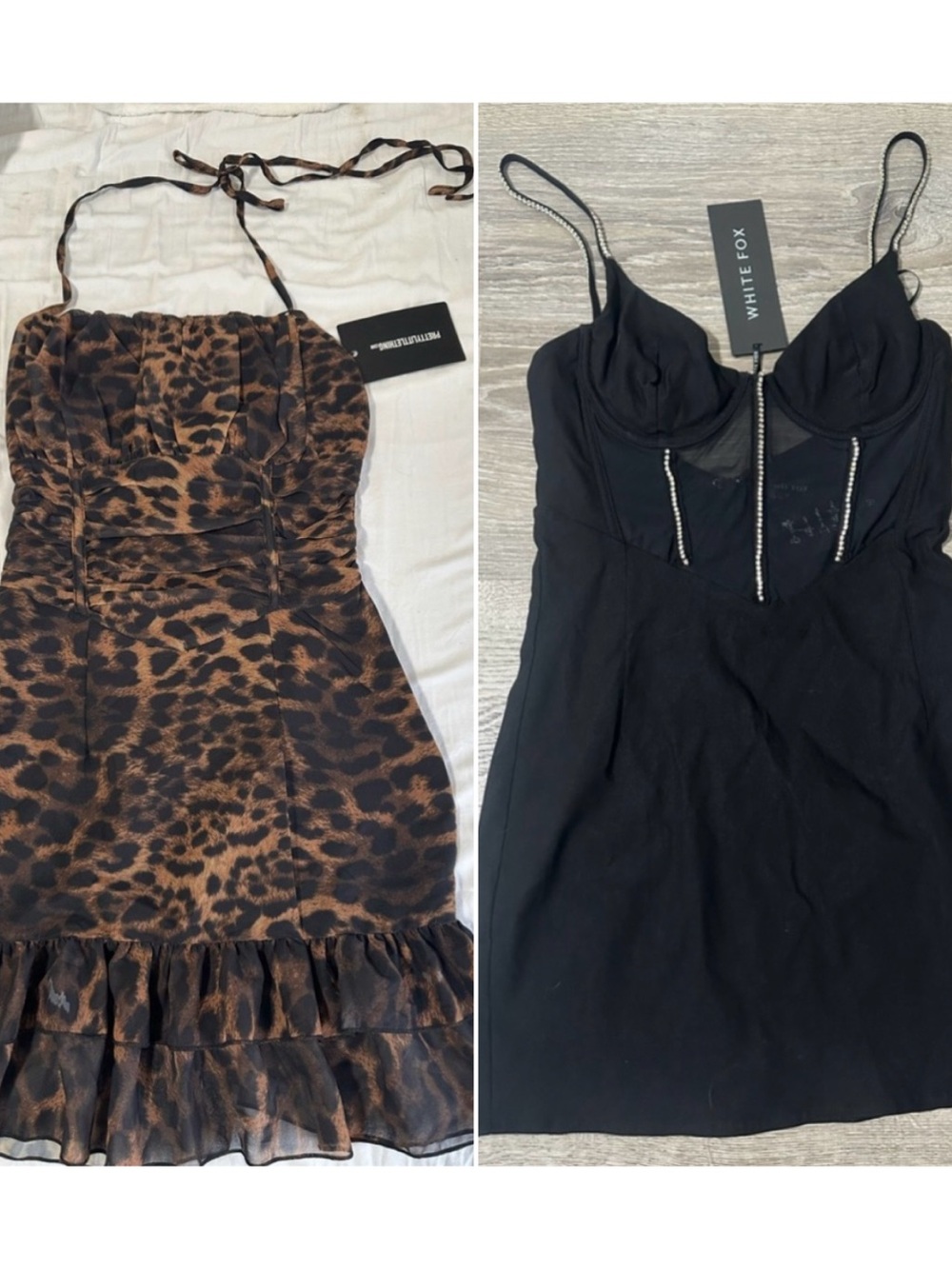 Dress Bundle: NWT White Fox Boutique & Pretty Little Thing mini dresses